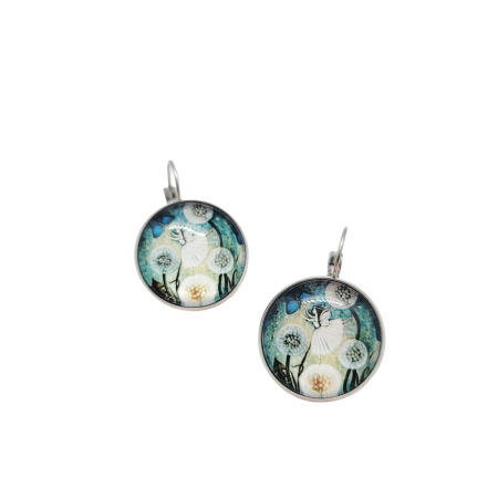 EARRINGS STEEL SILVER FAIRY AMONG FLOWERS1